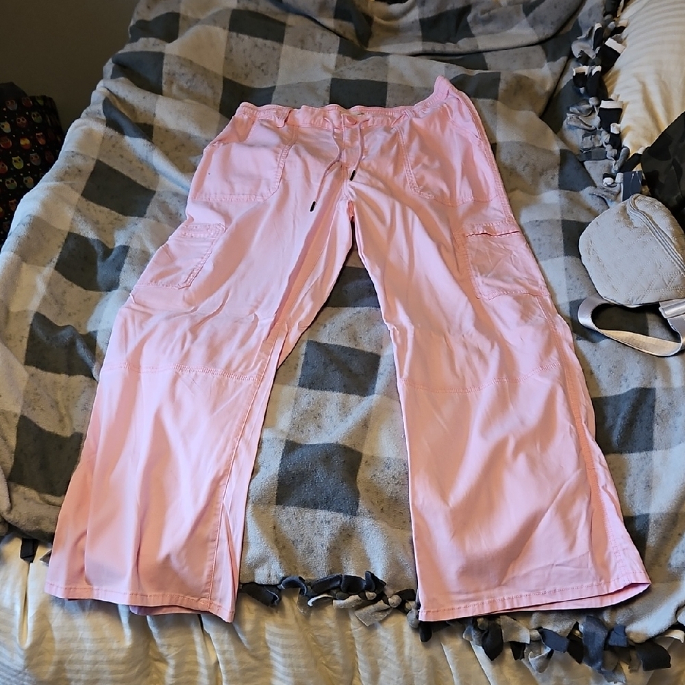 SO Pink Wide Leg Cargo Pants